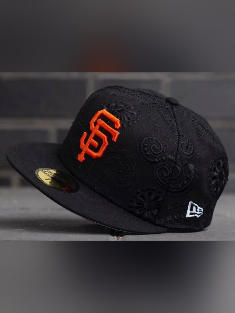 New Era Baseball Cap - San Francisco Giants MLB Black Paisley 59Fifty Fi…